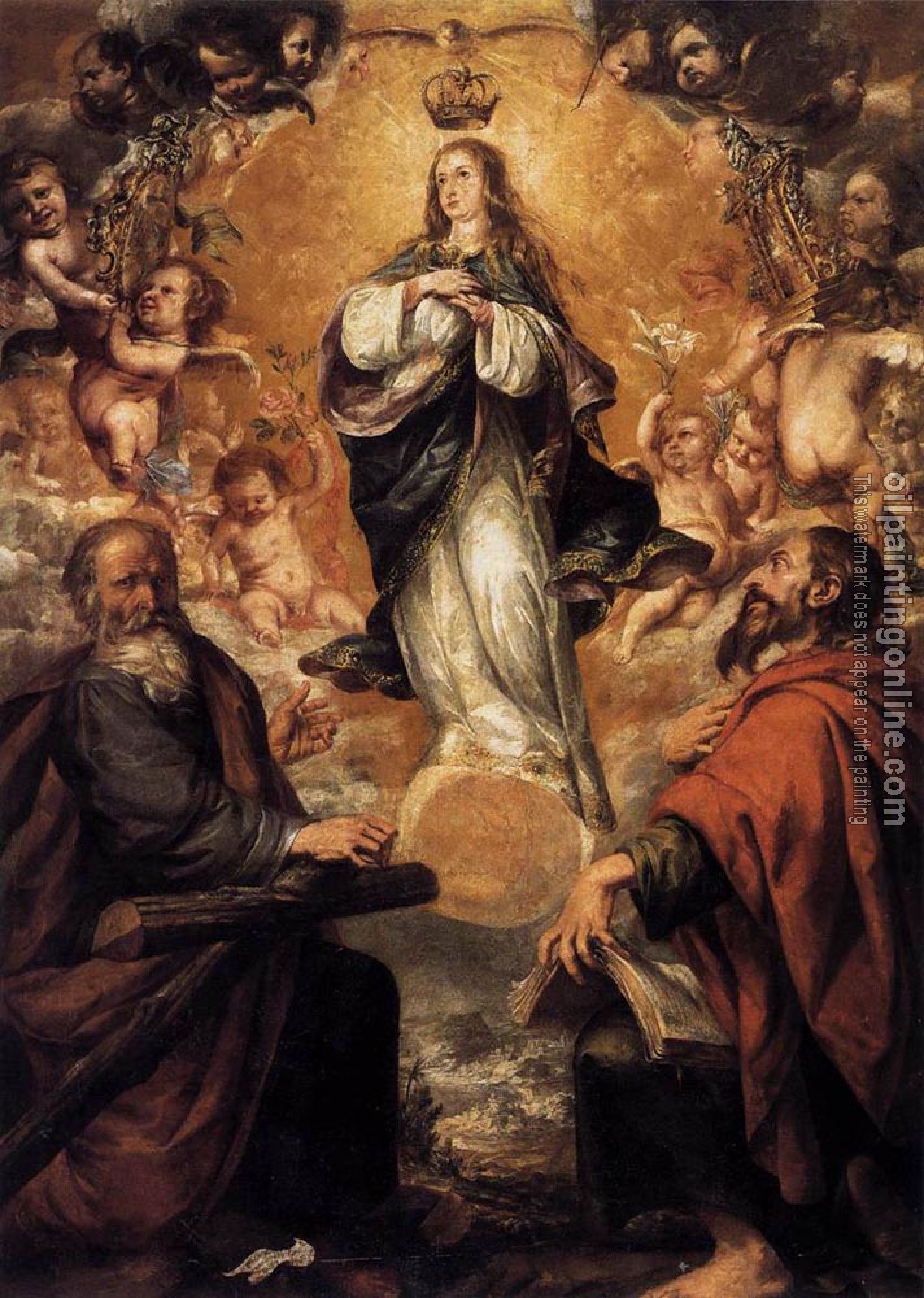 Juan de Valdes Leal - Virgin Of he Immaculate Conception With Sts Andrew And John The Baptist